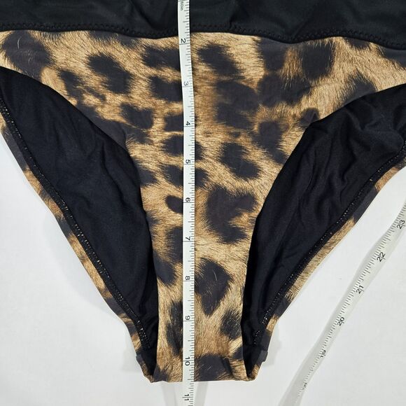 PILYQ Women's Size Small Bikini Bottom Cheetah Print Jungle High-Waist Full NWT - Picture 8 of 9